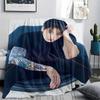 1pz Coperta in Flanella con Stampa di Jeon Jeongguk, Alta Qualità per Tutte le Stagioni, Decorazione per la Casa, Calore e Comfort, Perfetta per Regali di Natale