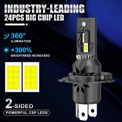 H7 H4 LED Bilstrålkastarlampor H1 H3 H11 HB3 9005 HB4 9006 Canbus Autolampor med Fläkt Turbo Led Bil 6000K 12V