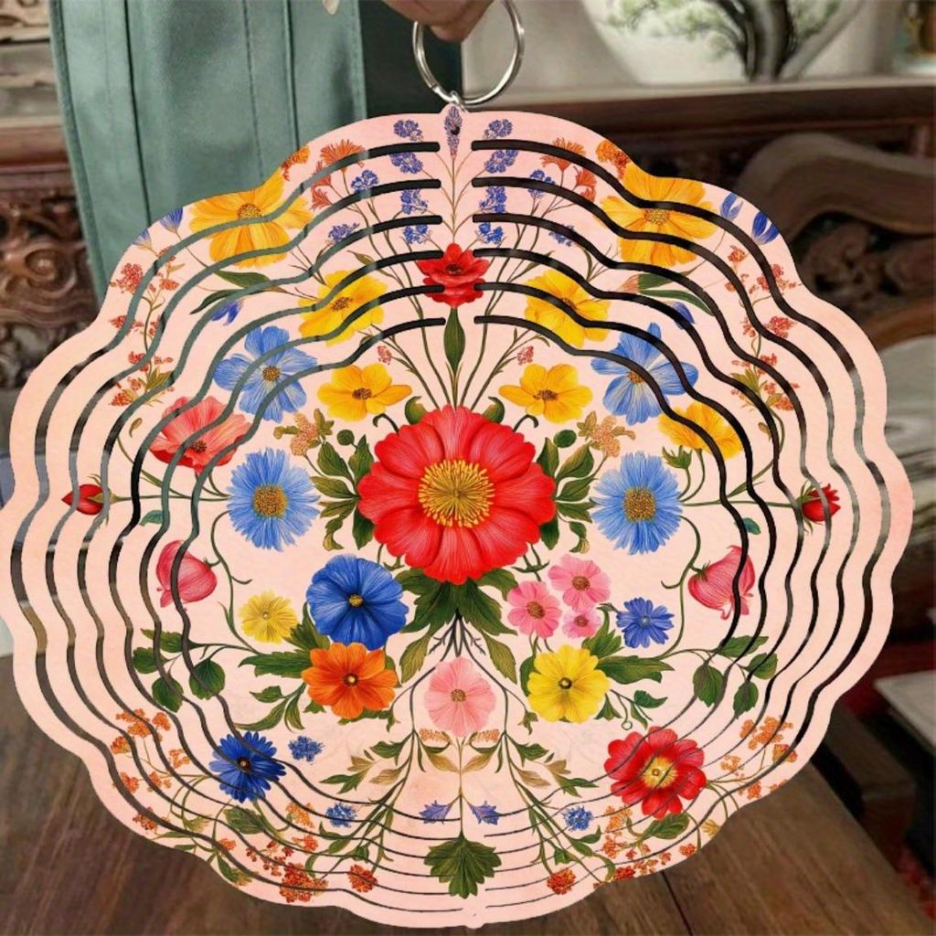 10 Inch Hanging Wind Chime with 360 Hook for Outdoor Garden Decor Dynamic Rotating Design Perfect for Spring Summer Patio Lawn