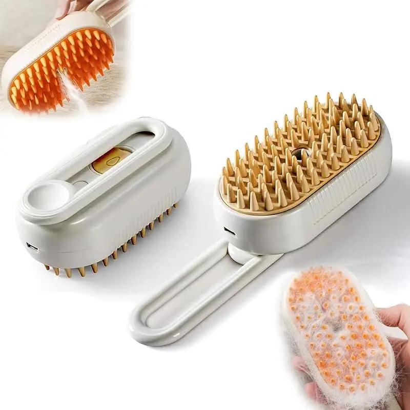 4 in 1 Steam Pet Brush Electric Spray Cat Dog Grooming Comb Massage Deshedding Loose Hair Removal No Bath