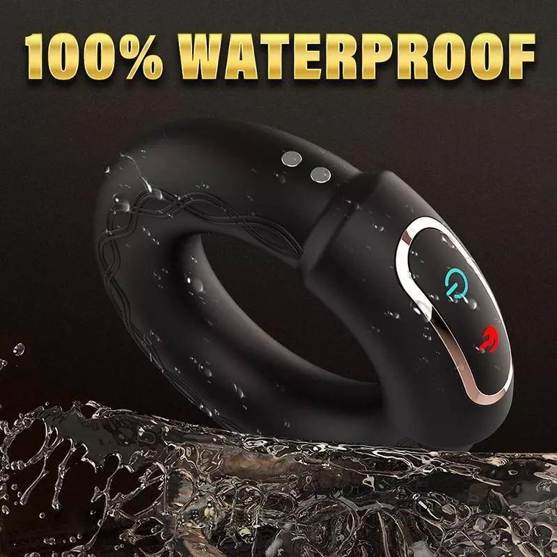 Penis Ring with Heating Semen Cock Ring Penis Enlargement Delayed Ejaculation Vibrating Sex Toys Vibrator for Men Couple Ring