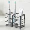 Non-Slip Metal Toothbrush Holder Stable Countertop Storage Rack  Bathroom Accessories