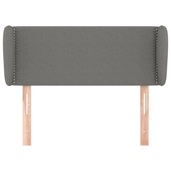 VidaXL Headboard with Ears Dark Grey 103x23x78-88 Cm Fabric3116995