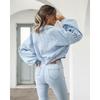 Women's Brown Suede Cropped Jacket Oversized Button-Down Casual Streetwear Coat