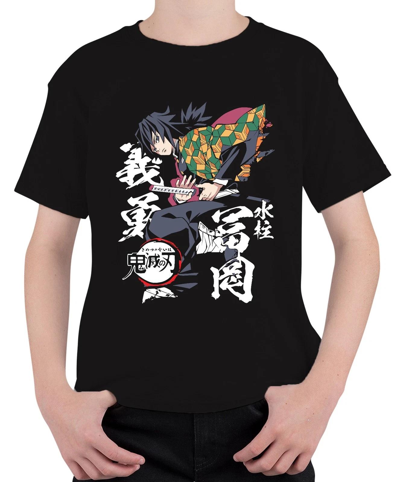 Giyu Tomioka Kimetsu no Yaiba Wasseratmung Schwert Dämonenjäger Unisex Kinder T- S