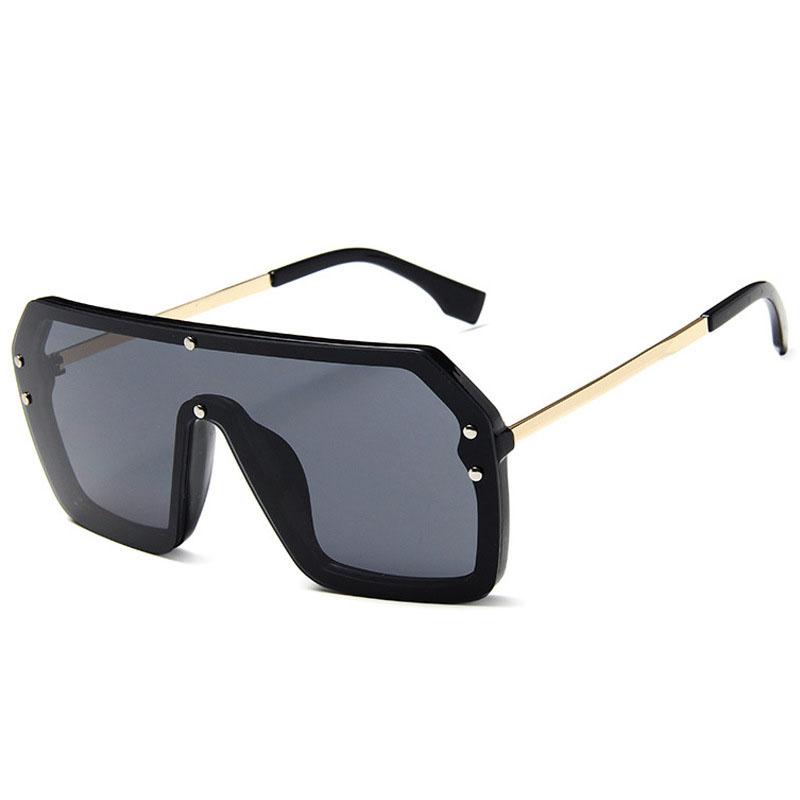 

Модные солнцезащитные очки квадратной формы оверсайз для мужчин, линза цельная, большая оправа, женские солнцезащитные очки чёрный/серый