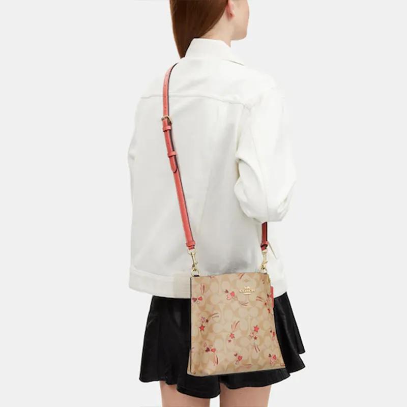Coach Mollie Cow Leather Bucket Bag Handbag Small Women's Khaki (Unisex) Handbags CJ645 IMOT4