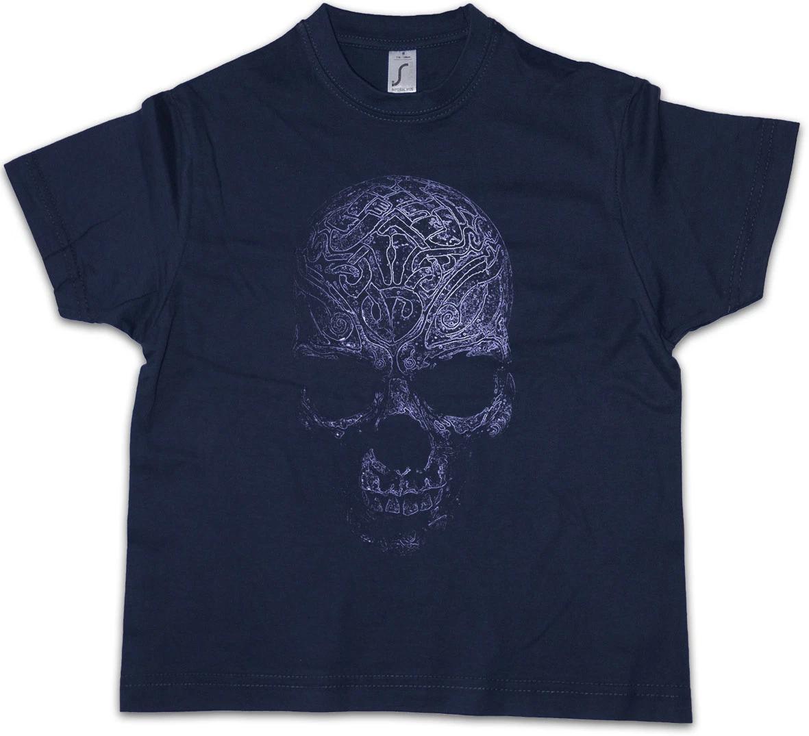 ORNAMENT SKULL II Kids Boys kids boys T-Shirt Dead Tattoo Art Rockabilly Skeleton Artist 150