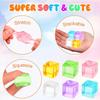12Pcs Mini Ice Cube Decompression Toys Release Stress Transparent Small Ice Block Pinch Children Squeezing Toy Birthday Gifts