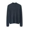 Le Kasha Women's Mock Neck Long Sleeve Wool Sweater - Bark Flower Texture