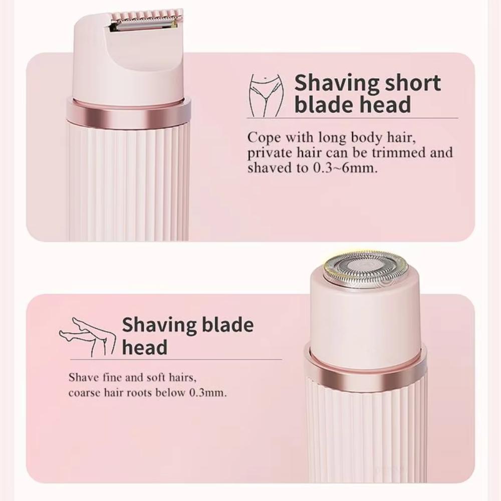 Beard Shaver for Women Bikini Underarm Female Trimmer Waterproof Hair Removal Epilator Electric Shaver 2 In 1 Lady Facial Razor