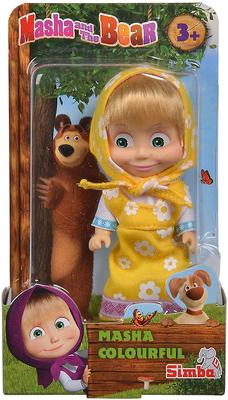 Masha og bjørnen Masha minidukke 12 cm gul 109301678