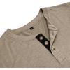 Men's Long-Sleeve Round Neck Henley Collar Base Layer T-Shirt