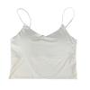 Women Bra Vest Seamless Padded Wireless Spaghetti Strap Full Cup Solid Color Summer Camis Tank Top