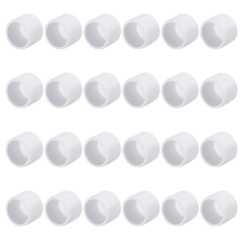 

Упаковка из 24 практичных заглушек для ПВХ труб разных размеров, аксессуар для сантехники, защиты мебели и герметизации труб чёрный