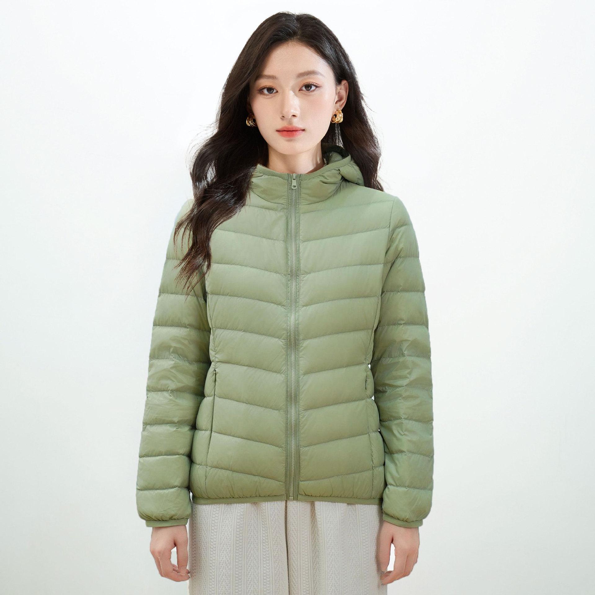 

Winter 2025 Hooded Striped Lightweight Down Jacket - Warm Fashionable Outerwear 3XL