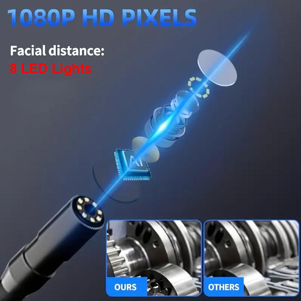 4.3 Inch IPS Screen Industrial Endoscope Camera IP67 Portable Single Lens Pipe Inspection Borescope for Checking Car Sewer
