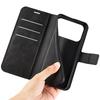 For iPhone 17 Pro Max Stand Case Anti-Scratch Calf Texture Leather Phone Cover