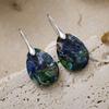 Luxury new ethnic style natural emperor stone water drop earrings light luxury European and American jewelry earrings