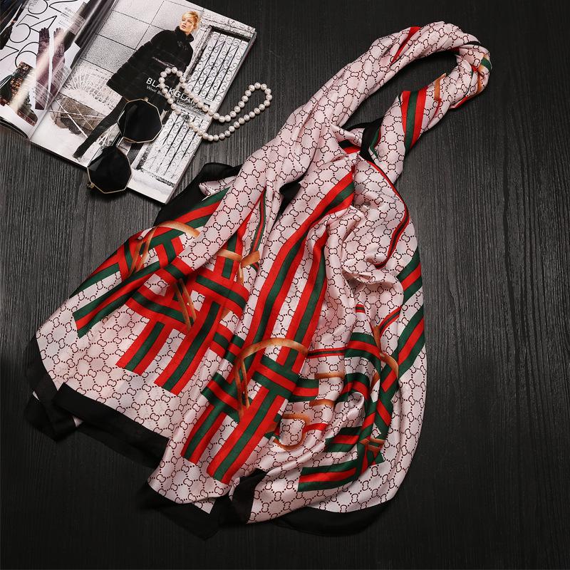 "2021 Frühling/Sommer Damen Bedruckter Hochwertiger Imitatseidenschal und Stola Geschenk"