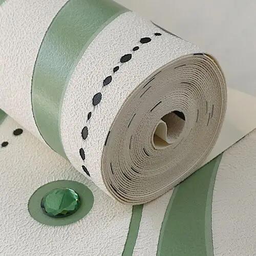 New Diamond Circle Deerskin Velvet TV Background Wallpaper 3D Embossed Wallpaper for Living Room Bedroom Home Decoration