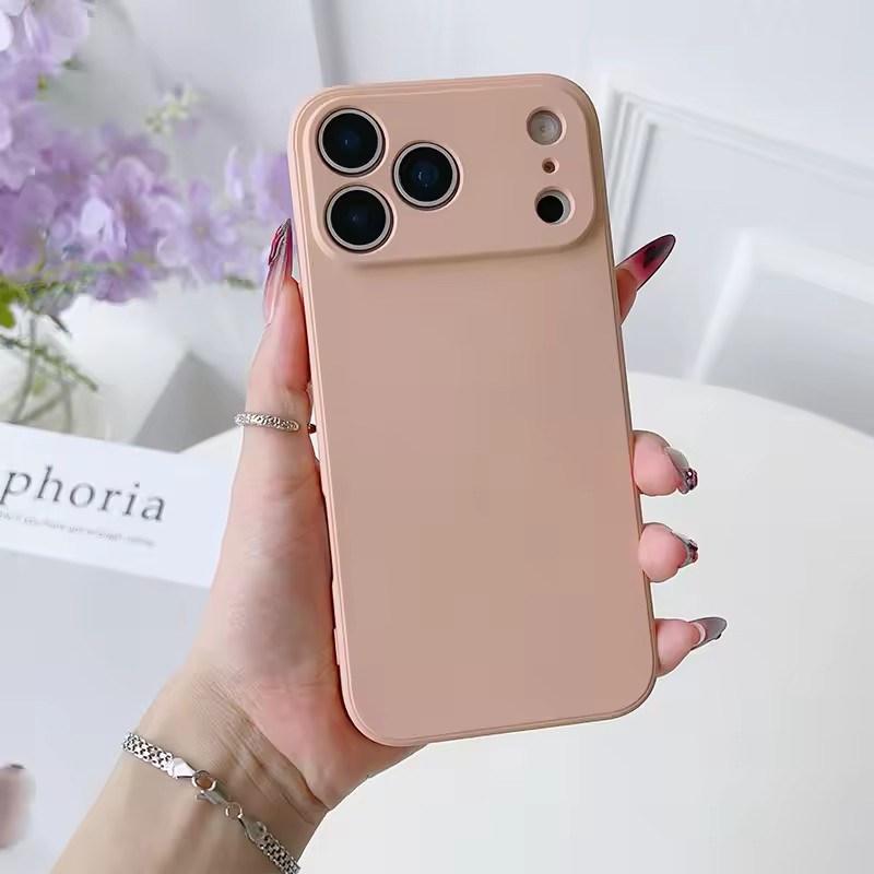 Čtvercový Čtvercový Tekutý Silikonový Kryt na Telefon pro iPhone 17 Air 16 15 14 11 Pro Max Plus 12 13 mini XR Xs 7/8 SE 16E trataLuxusní Ochranný Kryt Kamery