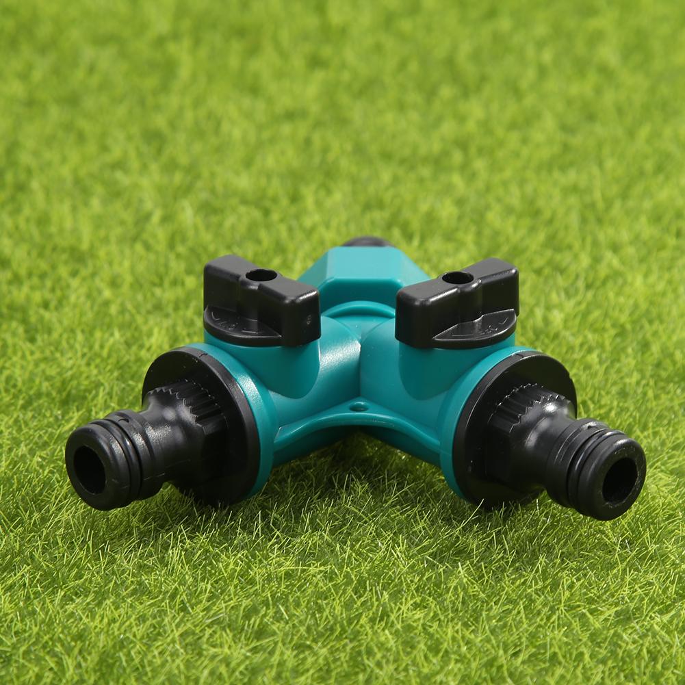 Practical Water Quick Connector Anti- Drip Hose Quick Adapter Adjustable Irrigation 2 Way Connector for Plant Watering Gardening