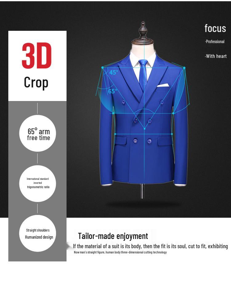 Herren Übergröße Zweireiher Britischer Slim Fit Anzug