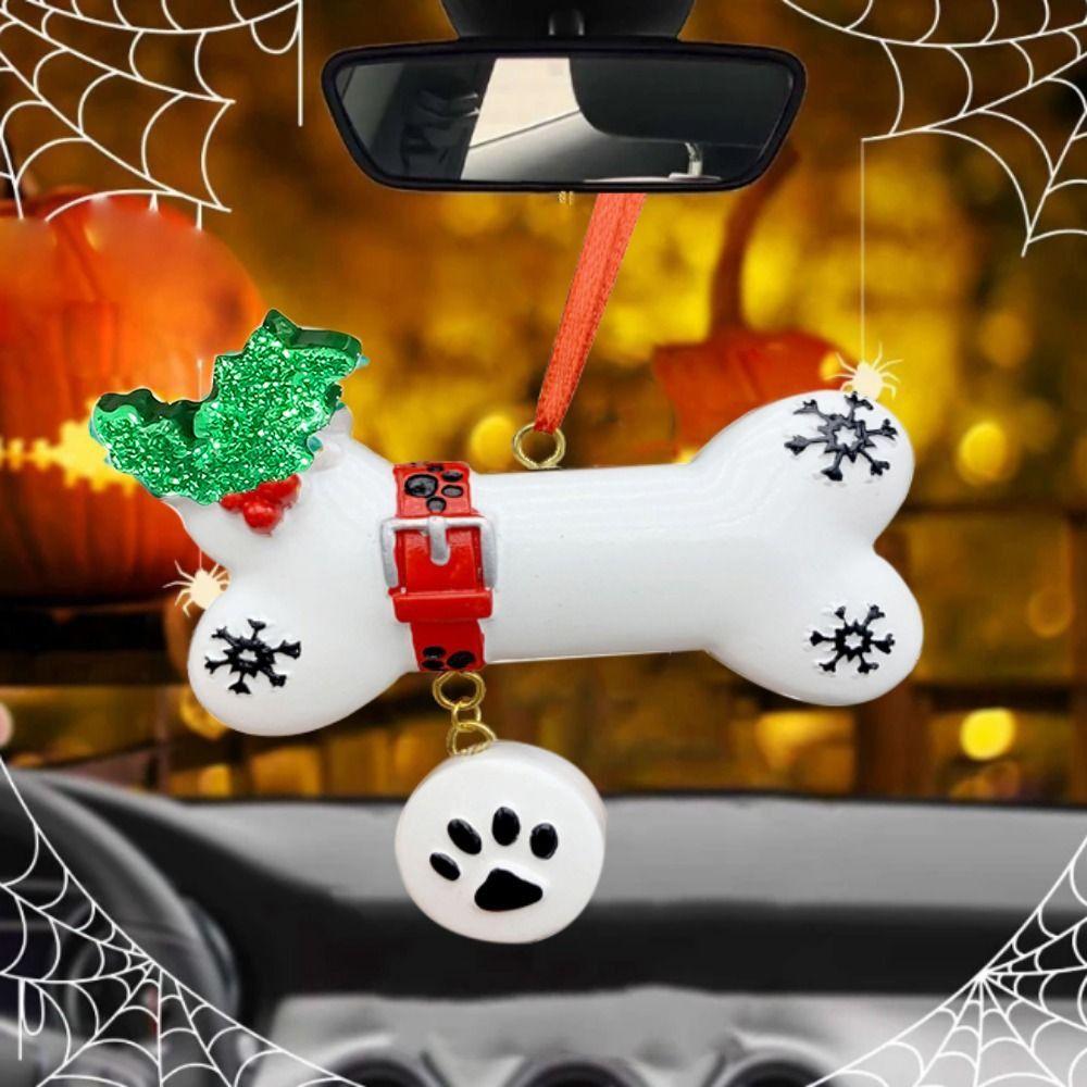 Decorative Christmas Tree Hanging Pendant Dog Bone Shape Dog Bone Car Pendant New Year
