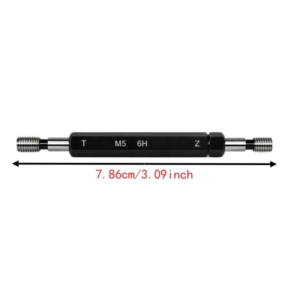 Steel Material Thread Plug Gauge M5x0.8 Metric Thread Gauge Double Ends Thread Gauge Hand Tool