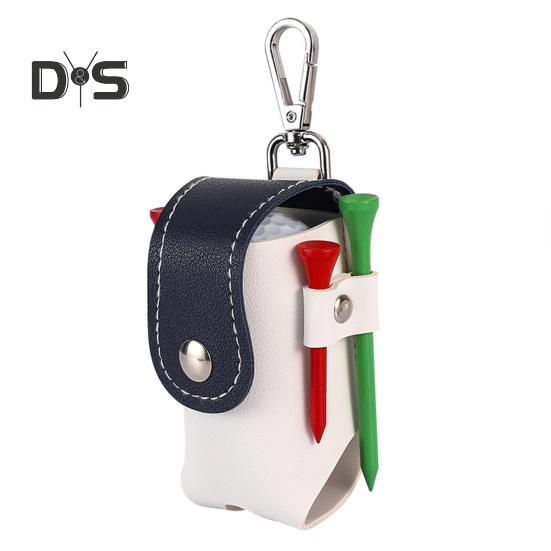 Miniaturowa torba golfowa na talię, przenośna, sztuczna skóra, uchwyt na piłki golfowe, pokrowiec na piłki, akcesoria golfowe dla golfistów, mężczyzn i kobiet