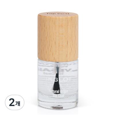 Inglot Natürlicher Nagellack Top Coat 8ml, 2 Stück