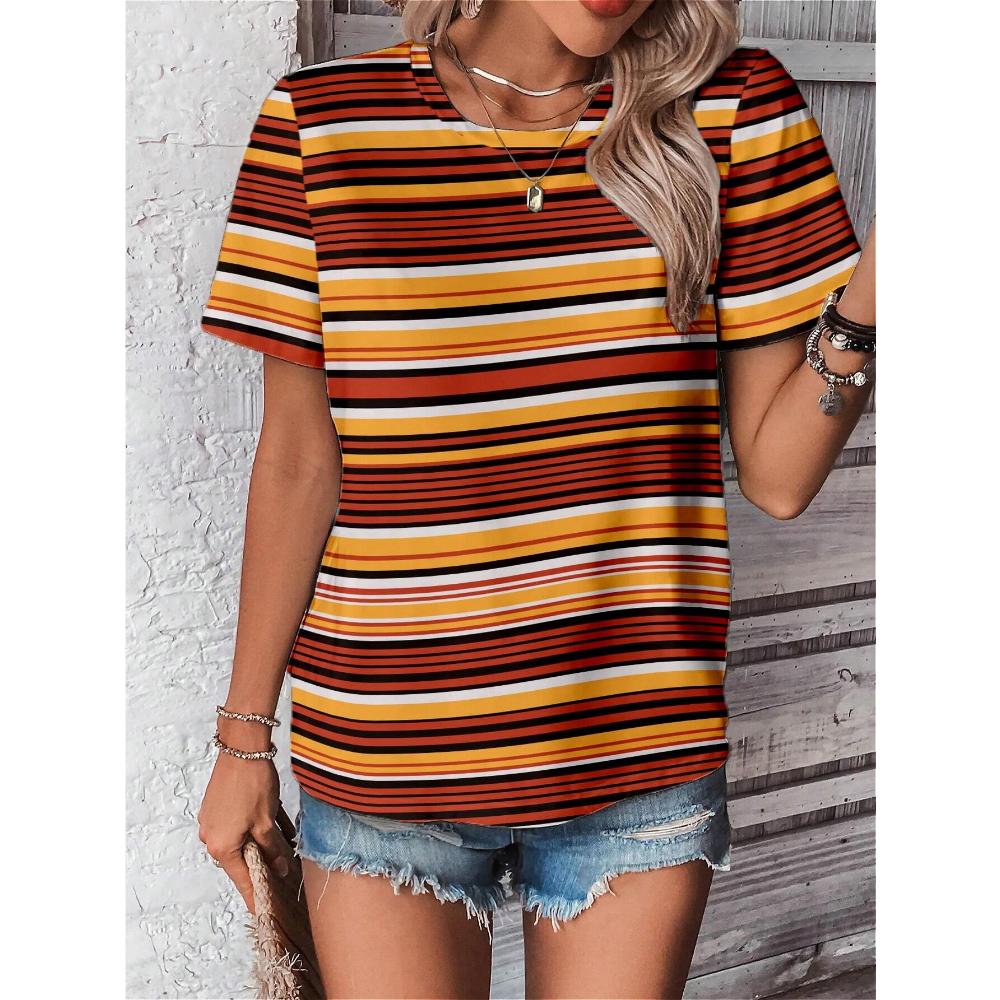 

Повседневная и простая женская футболка с круглым вырезом и коротким рукавом с принтом подсолнуха, подходит для лета XS