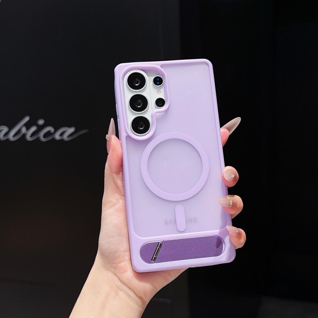 Skin Matte Magnetic Suction for Samsung S26UItra Integrated Bracket, Mobile Phone Case S25Ultra Premium Sense All-inclusive