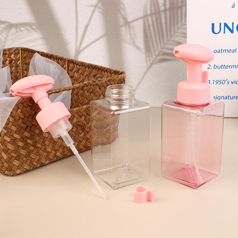 250/450ml Schaumspender Kunststoff Nachfüllbar Leer Seife Nachfüllbar Pressflasche Kosmetikverpackung Flüssigseifenbehälter