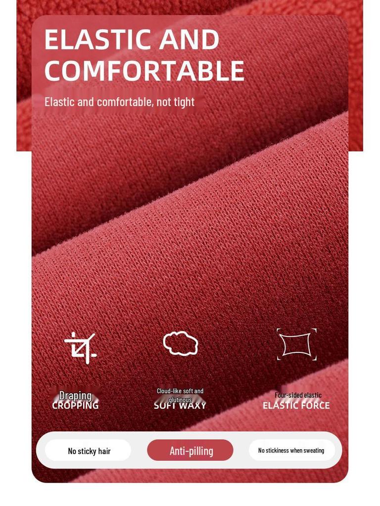 2025 Stylish Simple Nine-Point Fleece-Lined Loose Pants for Petite Women