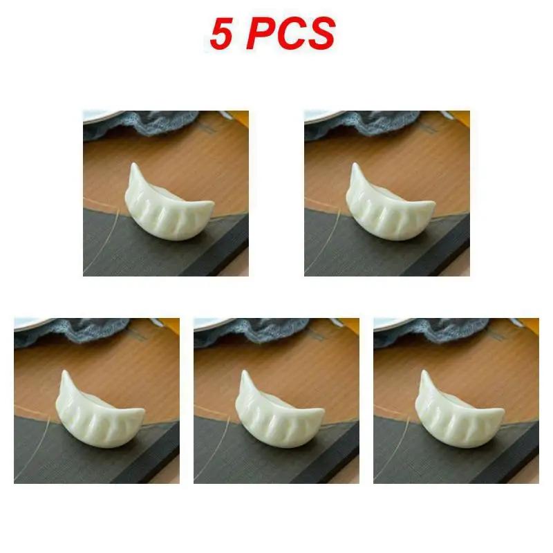 1/3/5PCS Cute Dumpling Shape Ceramic Chopsticks Holder Stand Chopstick Rack Pillow Japanese Style Kitchen Tableware Tools