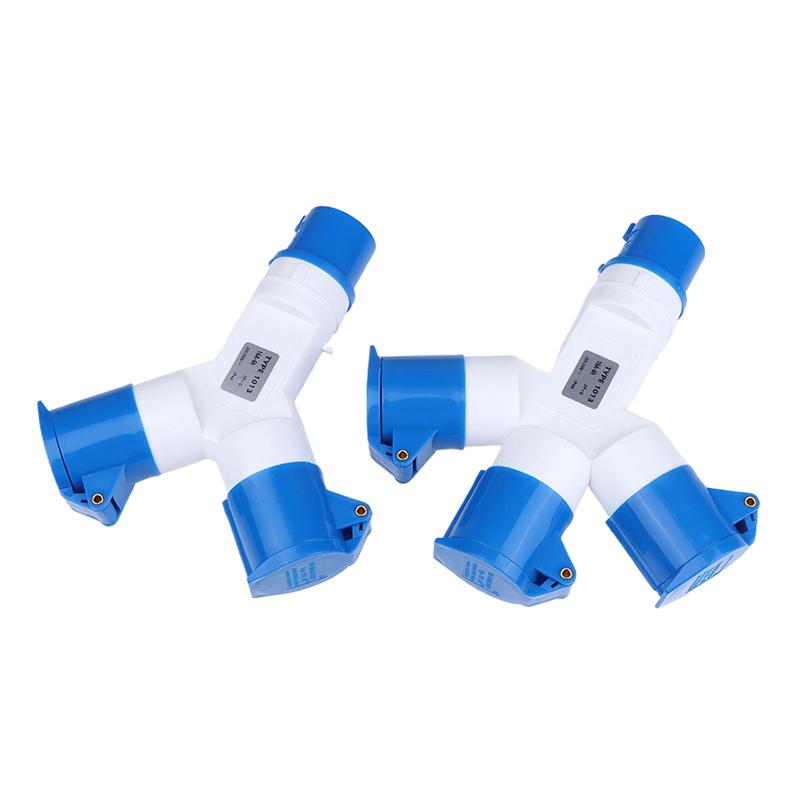 16A 3-Pin 2/3-Wege 220V IP44 Wasserdichter Industriestecker und Wandsteckdose Stecker Buchse Strom Elektrischer Verbinder - Homeclub