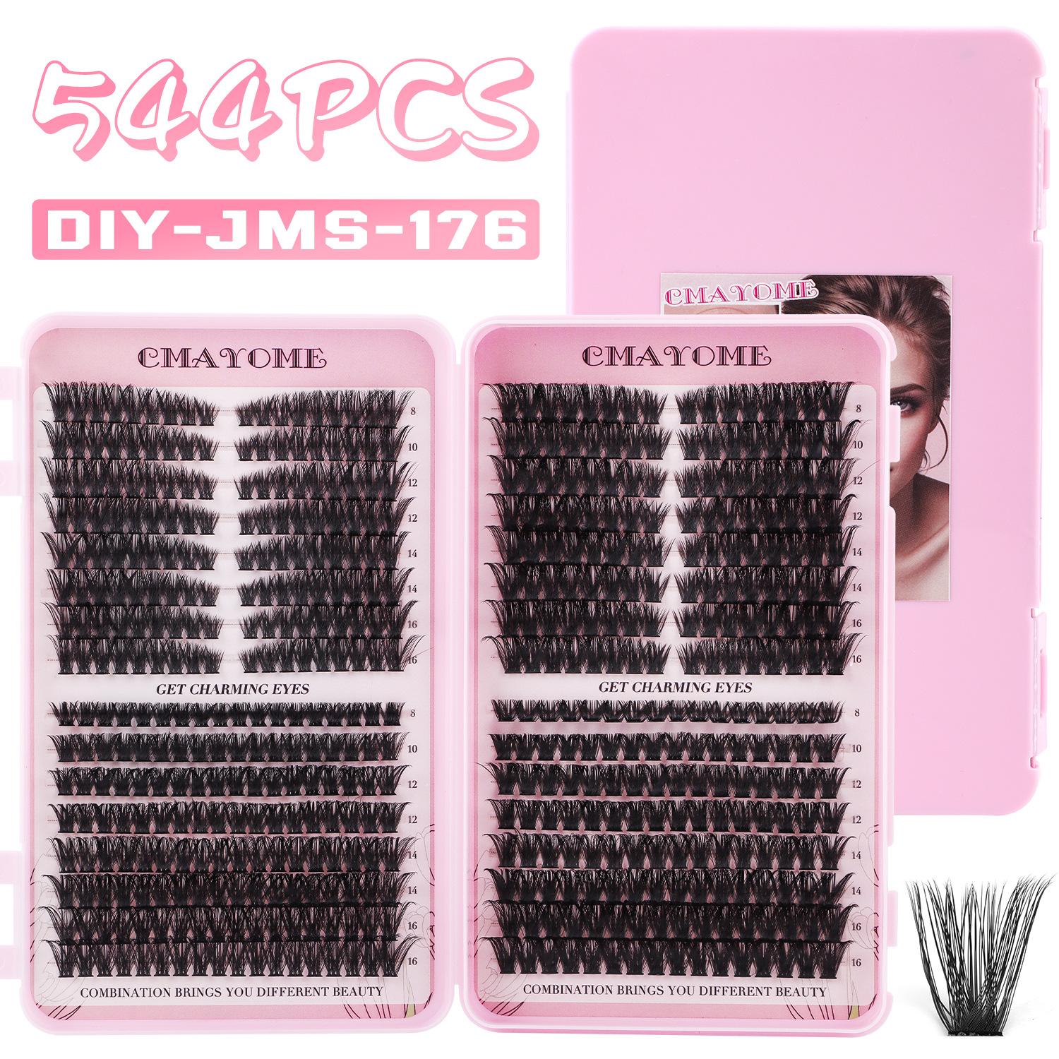 

608 Пучок D Изгиб Одиночные Пучки Накладные Ресницы Сегментированное Наращивание 8-16Мм Сделай Сам Толстые Ресницы