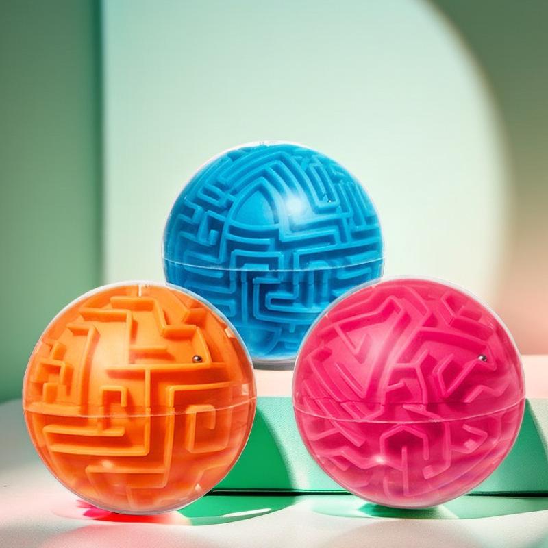 3D Stereo Maze Ball: Multi-Difficulty Rolling Track Toy for Kids