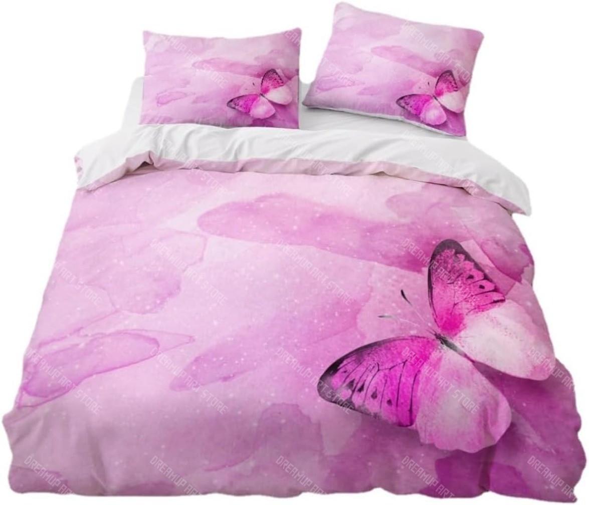 

Постельное белье с бабочками Красивые красочные бабочки 3D-принты Пододеяльник Скандинавский Двуспальный Комплект одеяла Подарок для девочки EU Single 90x200cm