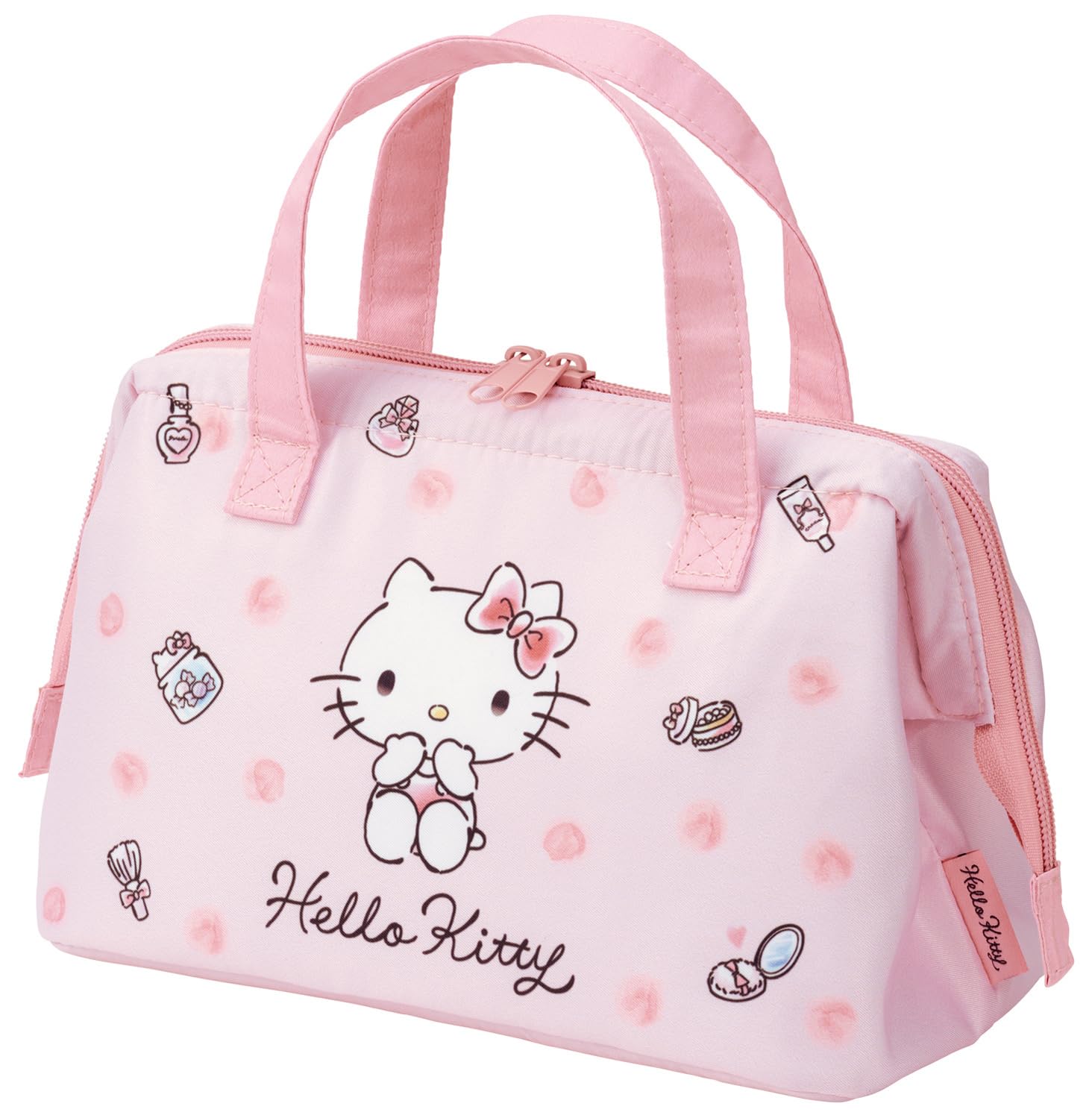 

Skater Lunch Bag, Insulated, Clasp Purse, Women s, Sanrio, Hello Kitty, Watercolor Cosmetics, KGA1-A