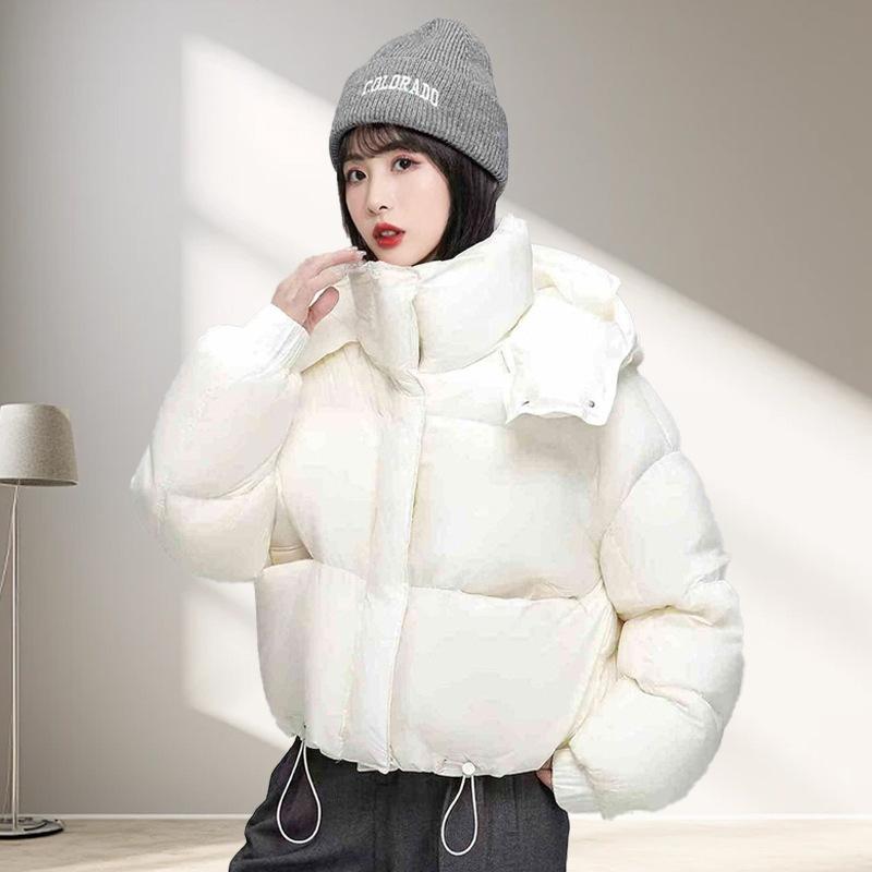 Pinghu Puff Down Jacket Women's Winter Short White Duck Down Women's Bread Clothing