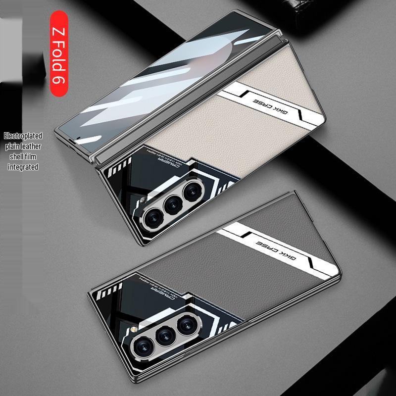 Samsung Z Fold6 Electroplated Leather Case - Anti-Drop, E-sports Design.