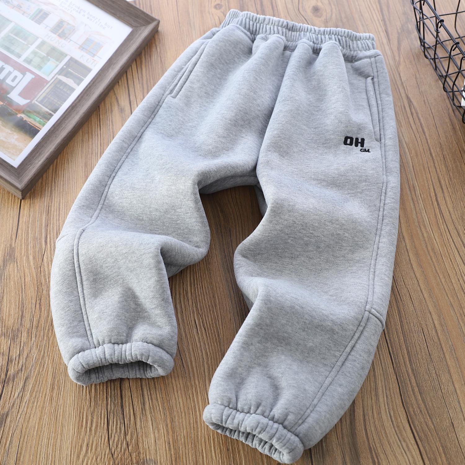 

2025 Kids Winter Fleece Joggers: Thick, Stylish Sweatpants for Boys 110cm