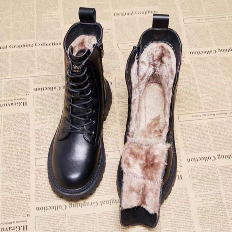 

Зимние женские туфли из хлопка больших размеров, модные туфли на платформе со шнуровкой для женщин, кроссовки для активного отдыха, сохраняющие тепло, женские повседневные ботильоны 40