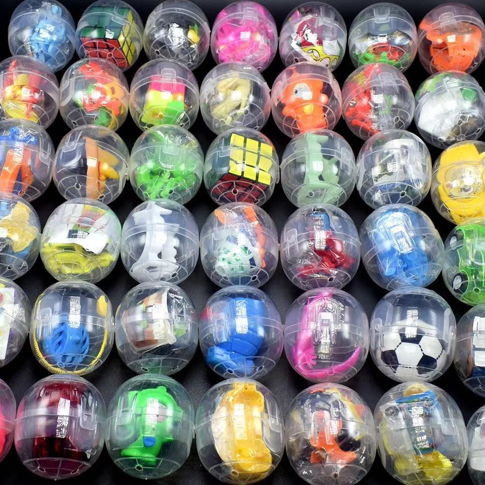 

6pcs Gacha Mixed Doll Toy Ball Transparent Capsule Surprise Egg Model Puppets Toys for Kids Playground Game Machine 47X55mm 47mm x 55mm