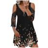 Women's Fashion Cool Printed Casual Off Shoulder Elegant Dress