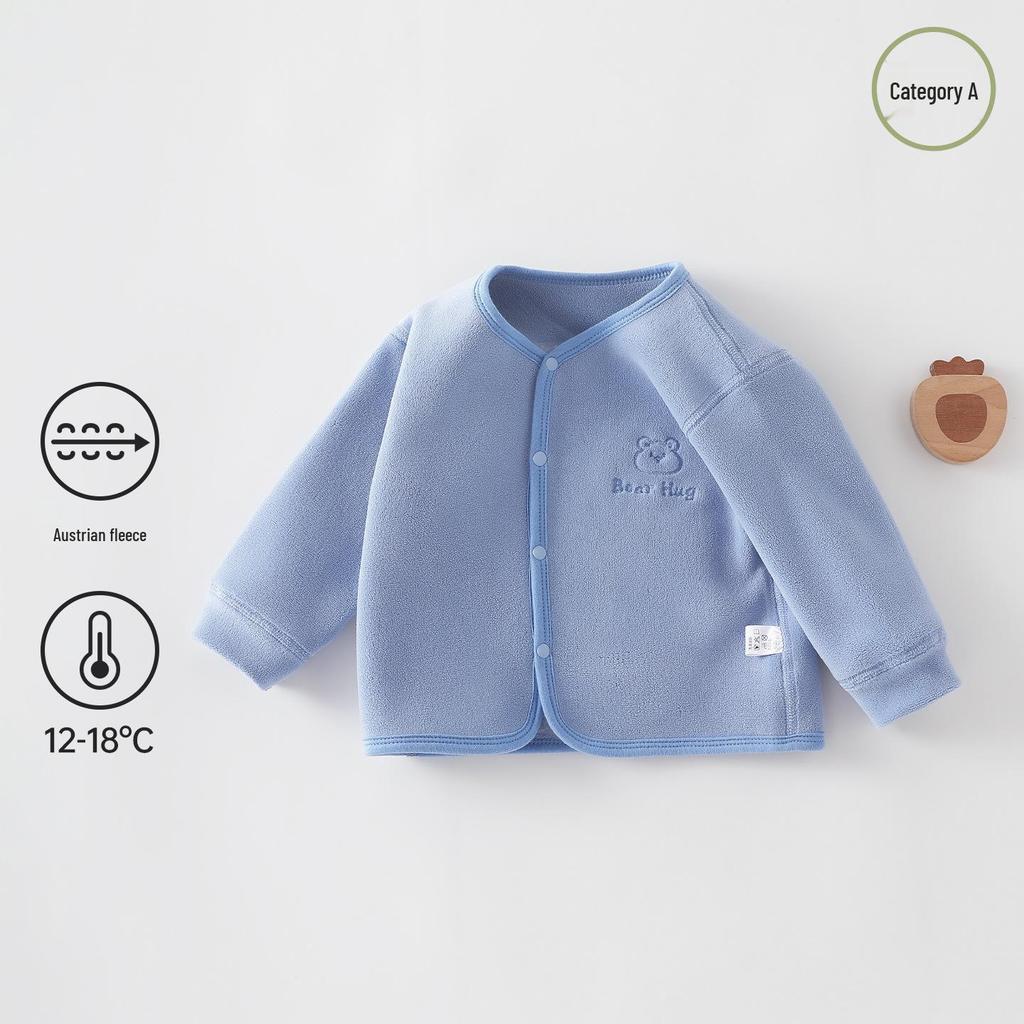 26 Spring New Fleece Kids' Jacket: A-Class Warm Cardigan for Small & Medium Boys and Girls for Autumn & Winter
