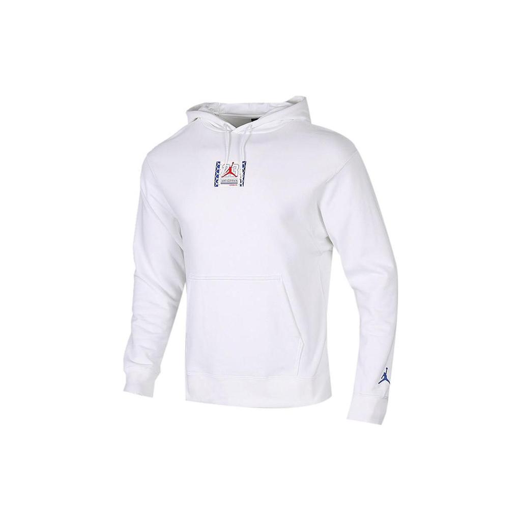 Jordan Logo Hoodie Men Tops White CW8619-100